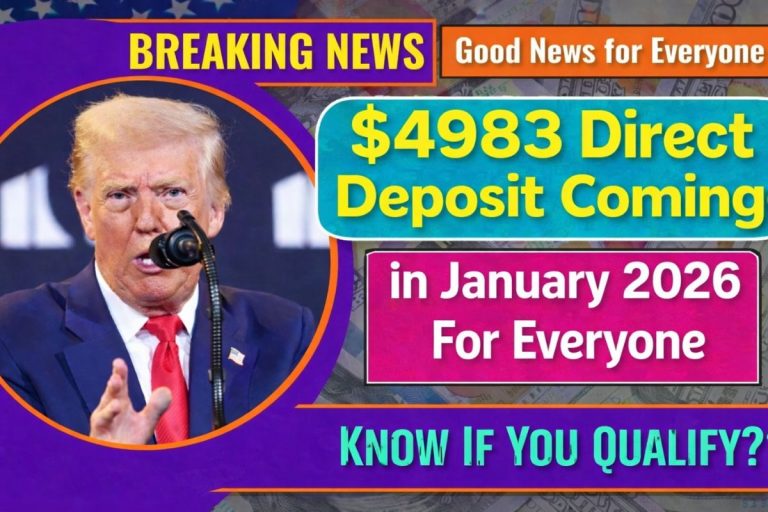 $4,983 Direct Deposit Headed for January 2026: Who Qualifies, Who Doesn’t, and When Payments May Arrive
