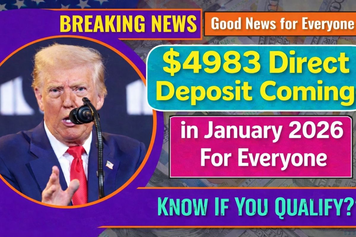 $4,983 Direct Deposit Headed for January 2026: Who Qualifies, Who Doesn’t, and When Payments May Arrive