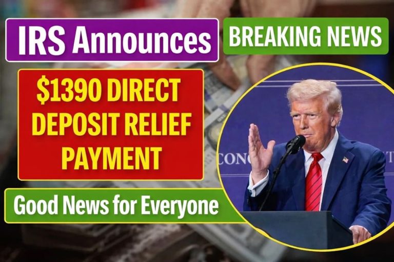 IRS Confirms $1,390 Direct Deposit Relief Payment for December 2025: Key Details for Eligible Americans