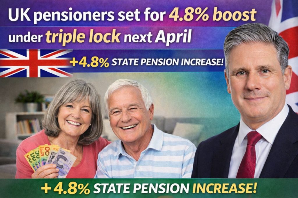 UK pensioners set for 4.8% boost under triple lock next April